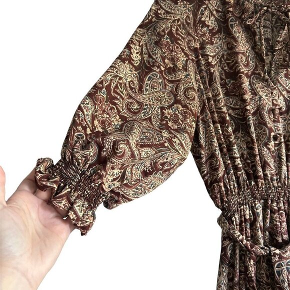 MISSY HOUSE Of Canada Vintage Floral Statement Sleeve Dress US S - Picture 5 of 9